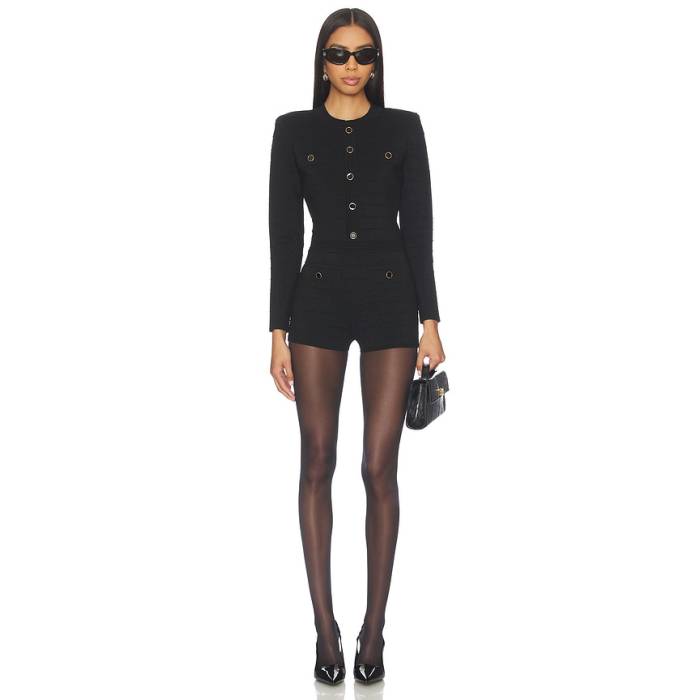 Retrofete 【 Tesni Romper Women Metallic Black 】 ロンパース レディース 黒いこと 黒いこと
