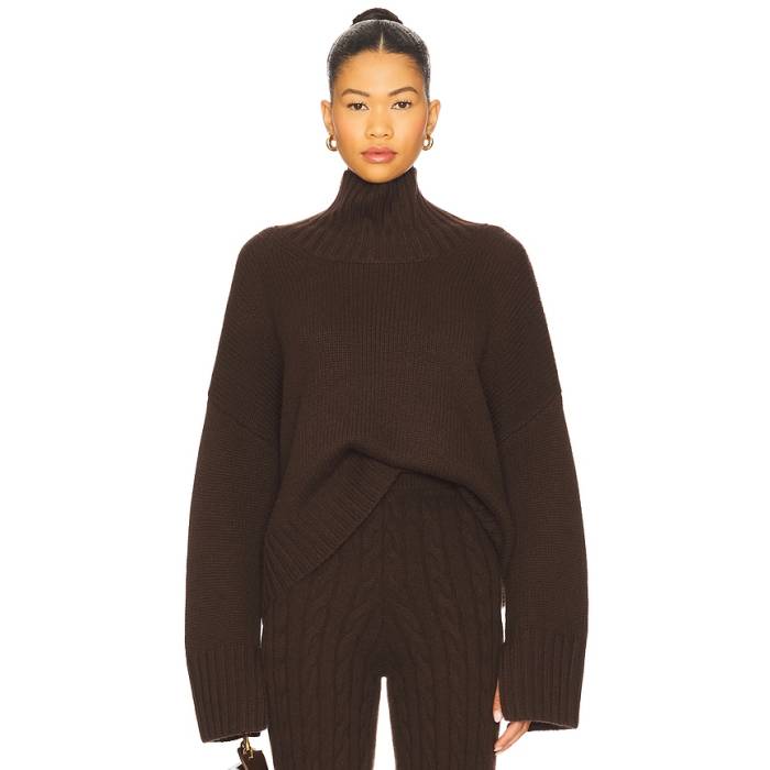 Soft Goat 【 Girlfriend Turtleneck Pullover Women Mocha 】 レディース