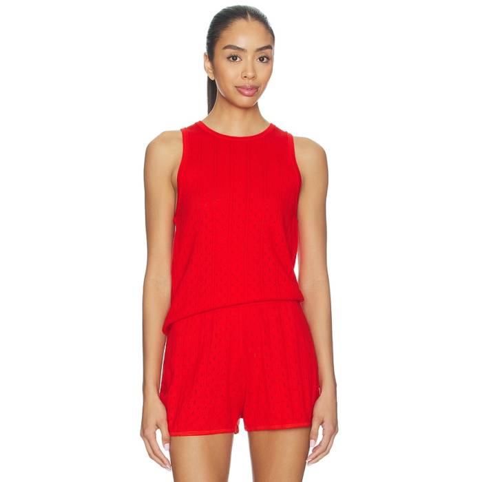 Soft Goat 【 Pointelle Singlet Top Women Tomato 】 Singlet シングレット レディース｜スニケス 41,535円