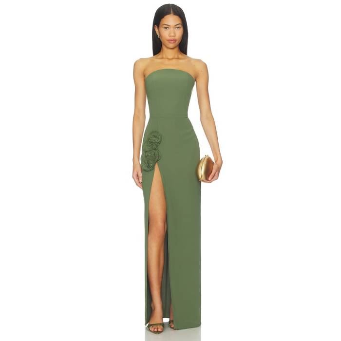アマンダアプリチャード Amanda Uprichard 【 X Revolve Wolfe Gown Women Fern 】 レディース