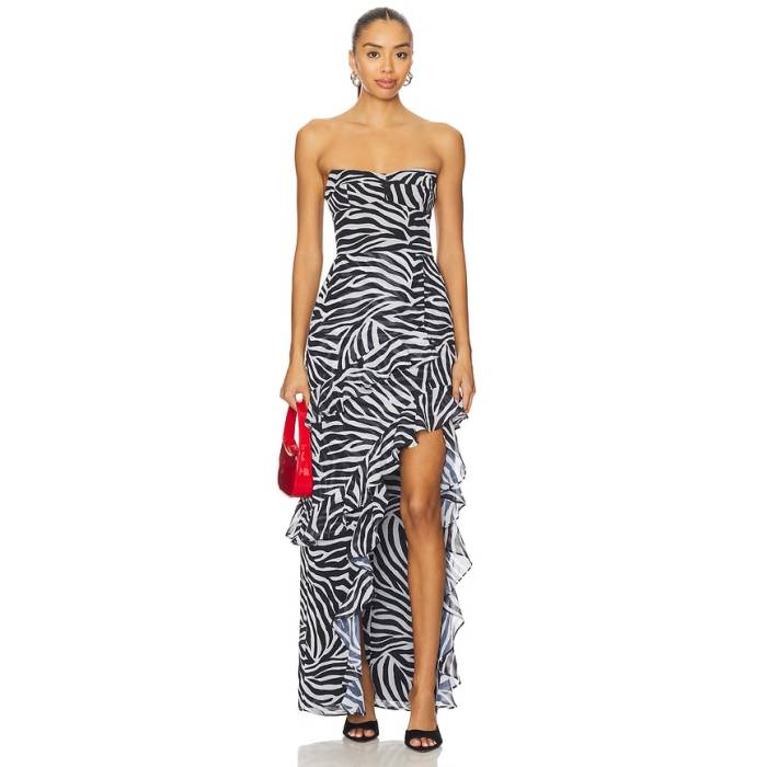アマンダアプリチャード Amanda Uprichard 【 X Revolve Magnolia Dress Women Black &Amp; Ivory 】 ドレス レディース 黒色 ブラック アイボリー|スニケス