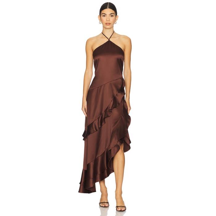 スティーブマデン Steve Madden 【 Caspia Dress Women Bitter Chocolate 】 お召しもの レディース