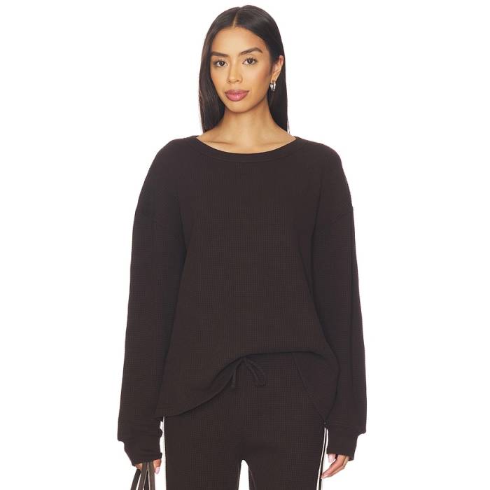 Donni. 【 The Thermal Crewneck Sweater Women Espresso 】 調教師 レディース