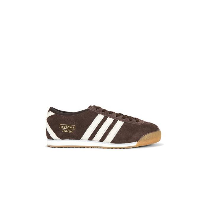 アディダス Adidas Originals 【 Italia 70S Sneaker Women Dark Brown, Alumina \u0026Amp; Gold Metallic 】 靴 スニーカー レディース ゴールド