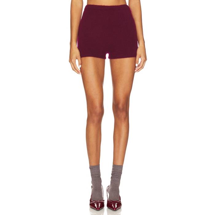 W. Cashmere 【 Gracie Short Women Burgundy 】 レディース ワイン色・バーガンディー｜スニケス 49,380円