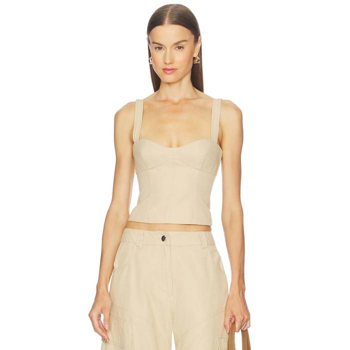Camila Coelho 【 Gigi Top Women Beige 】 レディース ベージュ