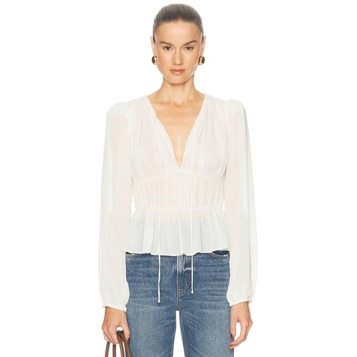 Camila Coelho 【 Lysette Top Women Ivory 】 レディース アイボリー｜スニケス