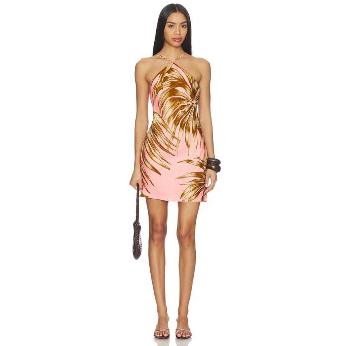 Rococo Sand 【 Bias Halter Mini Dress Women Pink 】 御召しもの レディース pink サクラ色