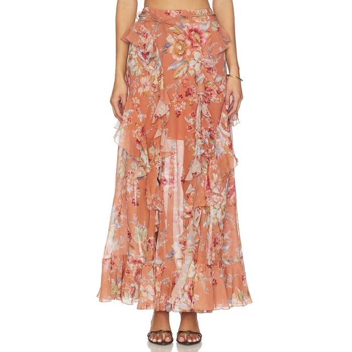 ジマーマン Zimmermann 【 Awaken Ruffle Skirt Women Cinnamon Floral 】 レディース