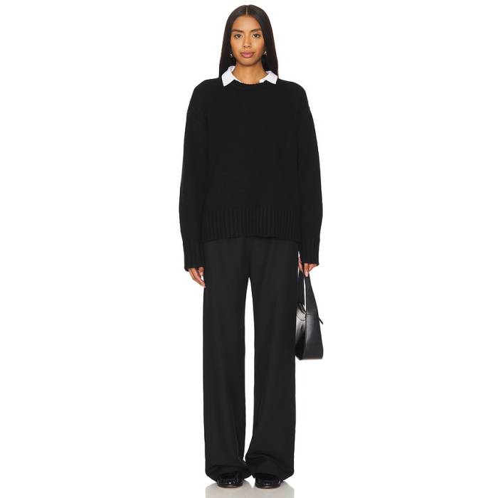Guest In Residence 【 Cozy Crew Sweater Women Black 】 労働者の一団 調教師 レディース 黒いこと 黒いこと