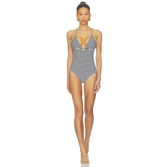 L\u0027agence 【 Leila One Piece Swimsuit Women Black 】 海水着 レディース 黒いこと 黒いこと