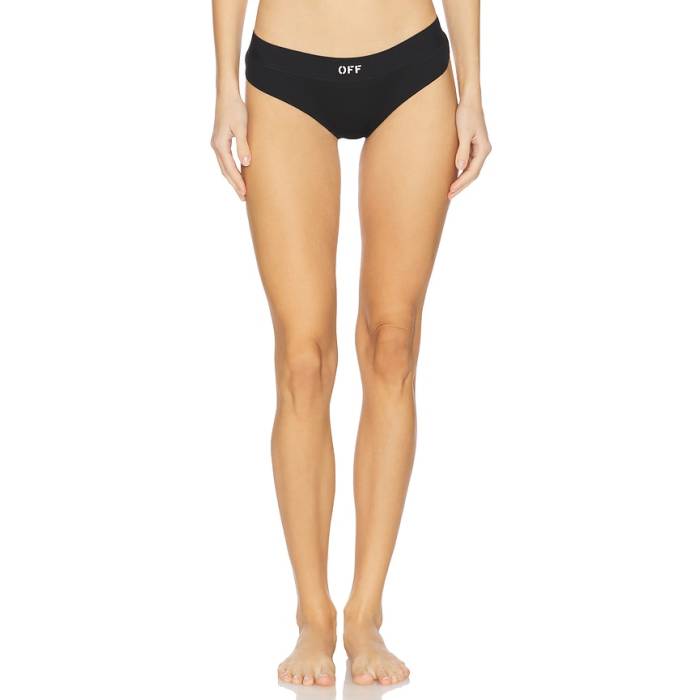 象牙色 Off-White 【 Off Rib Brazilian Panties Women Black \u0026Amp; White 】 レディース 黒いこと 黒いこと 白いこと 白いこと
