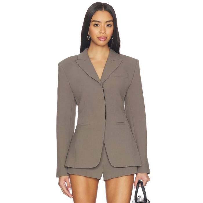 Eaves 【 Keki Cinched Waist Blazer Women Dark Grey 】 ブレイザー レディース 灰色 グレー｜スニケス