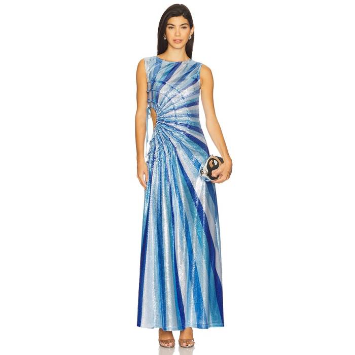 Georgia Hardinge 【 Spectrum Dress Floorlength Women Blue Sunray 】 スペクトラム 御召しもの レディース 青碧 青碧