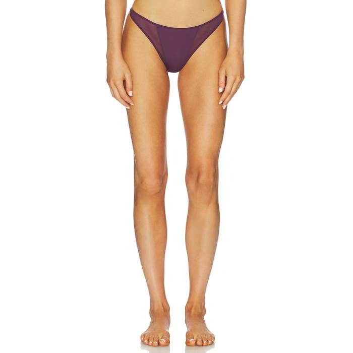 ウォルフォード Wolford 【 Sheer Opaque Thong Women Aubergine 】 レディース