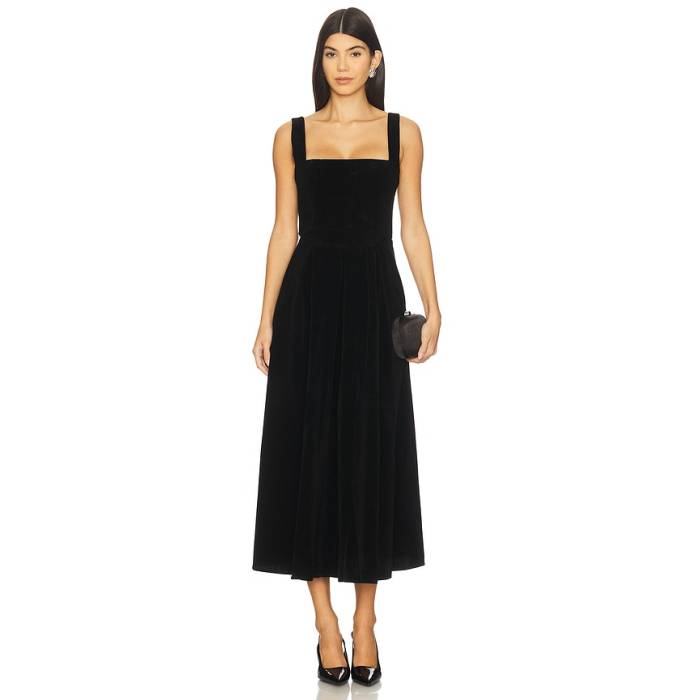 More To Come 【 Cinthia Velvet Midi Dress Women Black 】 ドレス レディース 黒色 ブラック｜スニケス