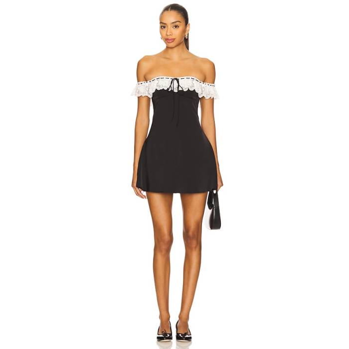 More To Come 【 Junia Mini Dress Women Black 】 御召しもの レディース 黒いこと 黒いこと