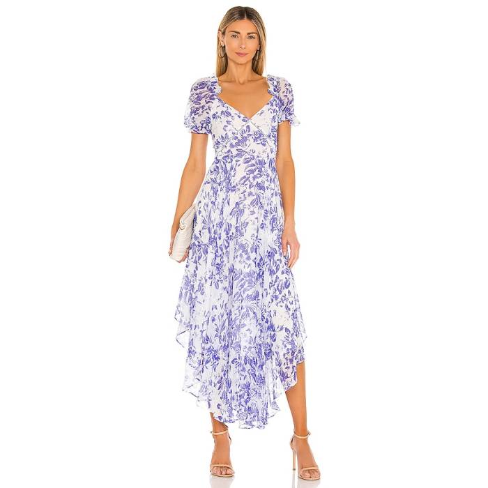 Sau Lee 【 Georgia Dress Women Blue \u0026Amp; White 】 ジョージア 御召しもの レディース 青碧 青碧 白いこと 白いこと