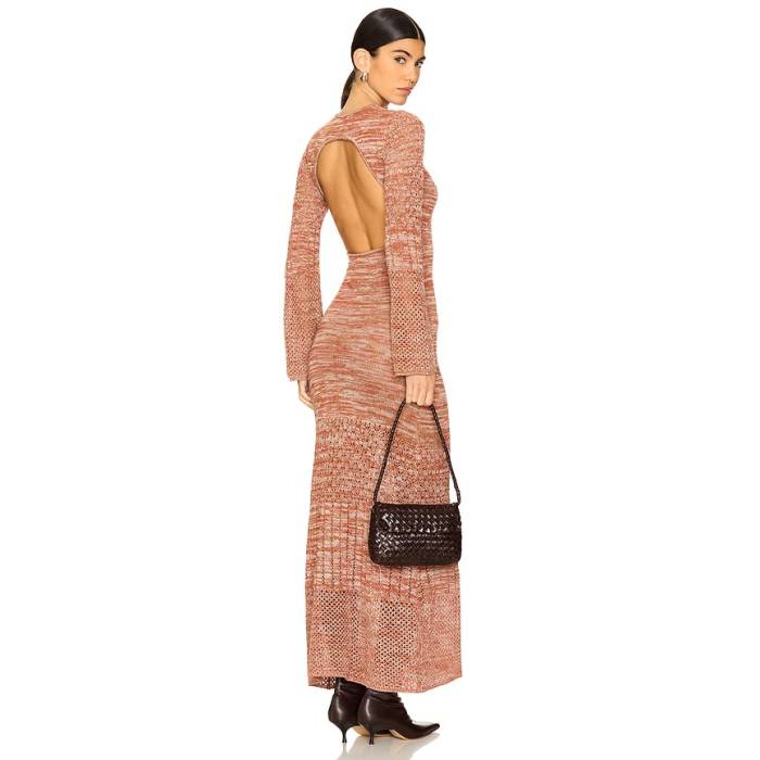 Escvdo 【 Murga Maxi Dress Women Lacre \u0026Amp; Beige 】 御召しもの レディース ベージュ
