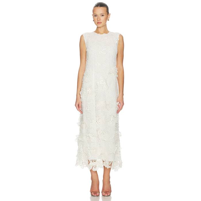 Simkhai 【 Dahlia Lace Midi Dress Women White 】 お召しもの レディース 白いこと 白いこと