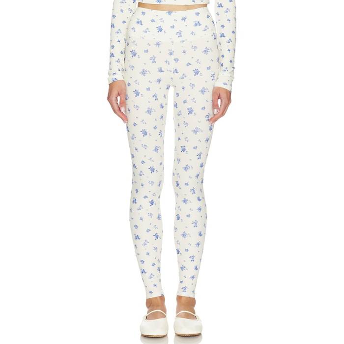 Wellbeing + Beingwell 【 Raina Legging Women Blue Floral 】 レディース 青色 ブルー｜スニケス
