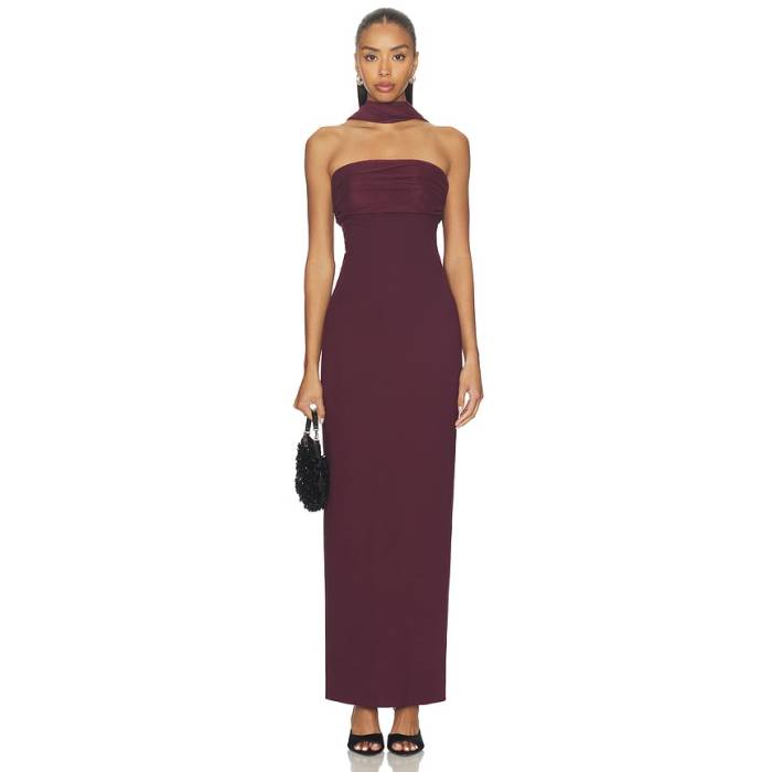 Superdown 【 Tierra Maxi Dress Women Plum 】 お召しもの レディース