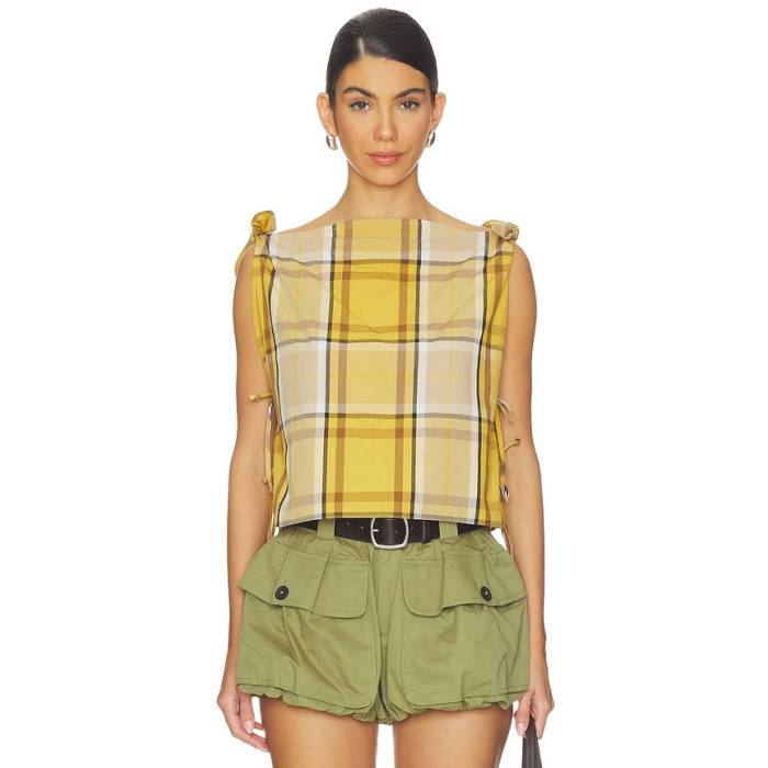 Sea 【 Copeland Plaid Top Women Yellow 】 レディース yellow 黄味がかった・黄色