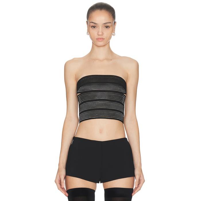 Haelo 【 Elastic Brace Corset Top Women Black 】 レディース 黒いこと 黒いこと