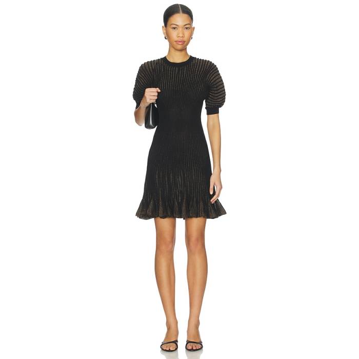 ウラ・ジョンソン Ulla Johnson 【 Talie Dress Women Noir 】 御召しもの レディース