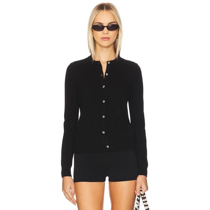 Soft Goat 【 Cardigan Women Black 】 ジレー レディース 黒いこと 黒いこと