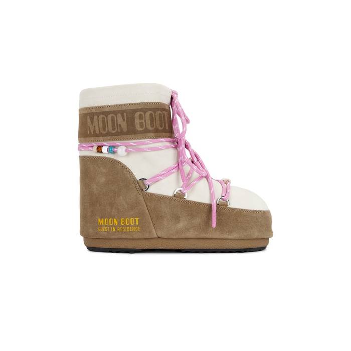 お月さまブーツ Moon Boot 【 X Guest In Residence Low Suede Beads Boot Women Honey \u0026Amp; White Sand 】 スエード・スウェード ブーツ レディース お前さん 白いこと 白いこと 砂色・砂子