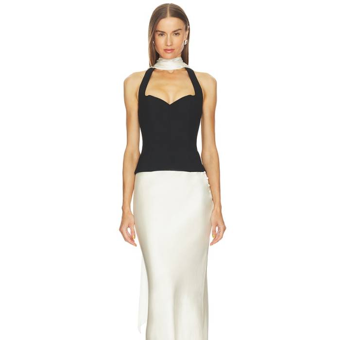 Loba 【 Nanette Corset Women Black \u0026Amp; Ivory 】 レディース 黒いこと 黒いこと 象牙色