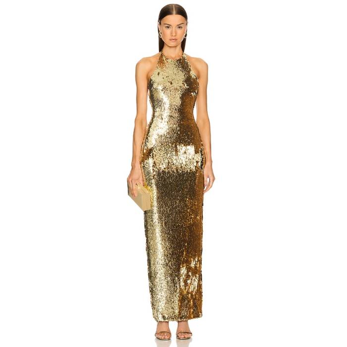 Michael Costello 【 X Revolve Felicity Gown Women Gold 】 レディース ゴールド