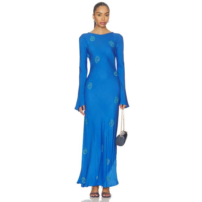 The Wolf Gang 【 Zephora Maxi Dress Women Topaz 】 御召しもの レディース