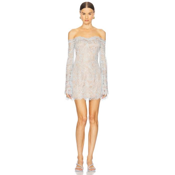 Retrofete 【 Aino Lace Dress Women Ice Blue 】 お召しもの レディース 青み 青色