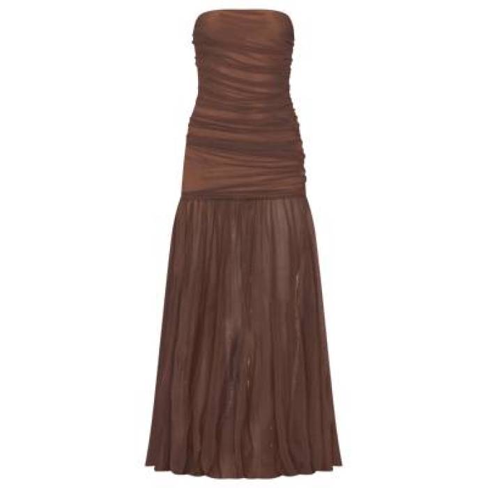 Retrofete 【 Adele Dress Women Dark Chocolate 】 御召しもの レディース