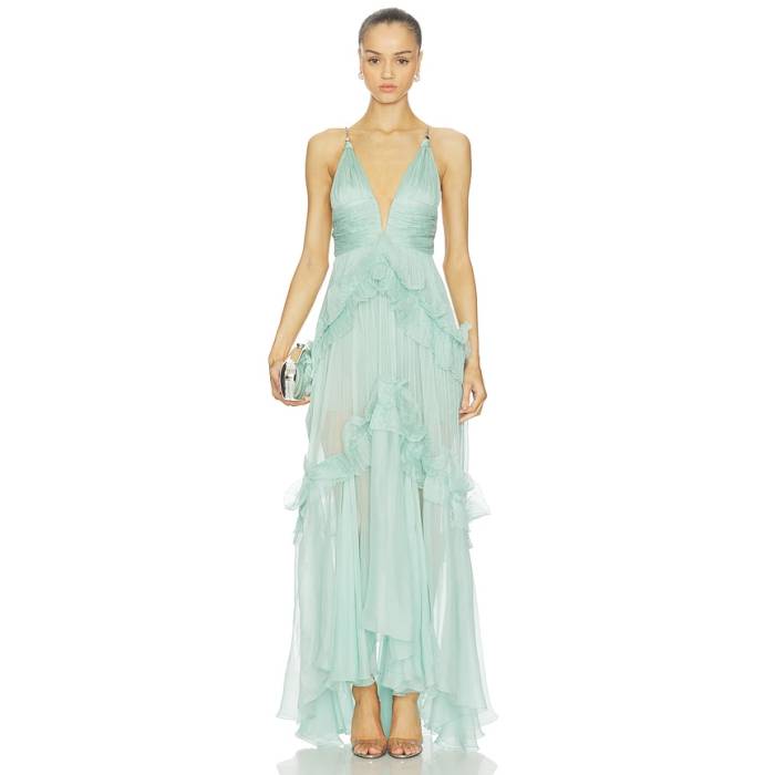 Maria Lucia Hohan 【 Yarinna Dress Women Blue Mist 】 ドレス レディース 青色 ブルー｜スニケス