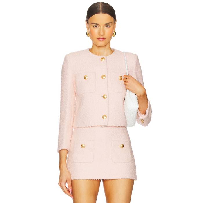 L\u0027academie 【 By Marianna Dapheen Jacket In Light Pink Women Llight Pink 】 Jacket 上衣 pink サクラ色 レディース pink サクラ色