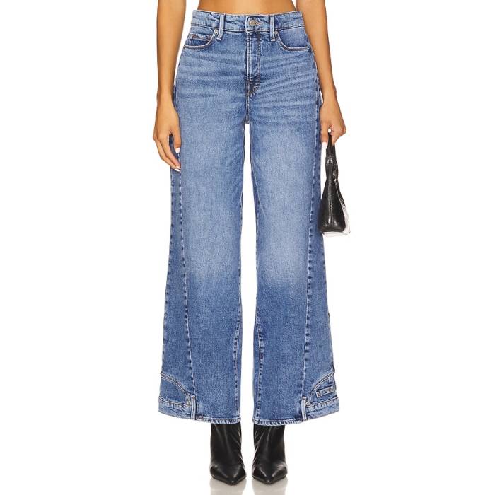 好ましいアメリカン Good American 【 Reworked Wide Leg Jeans In Indigo911 Women Indigo1083 】 デニム レディース