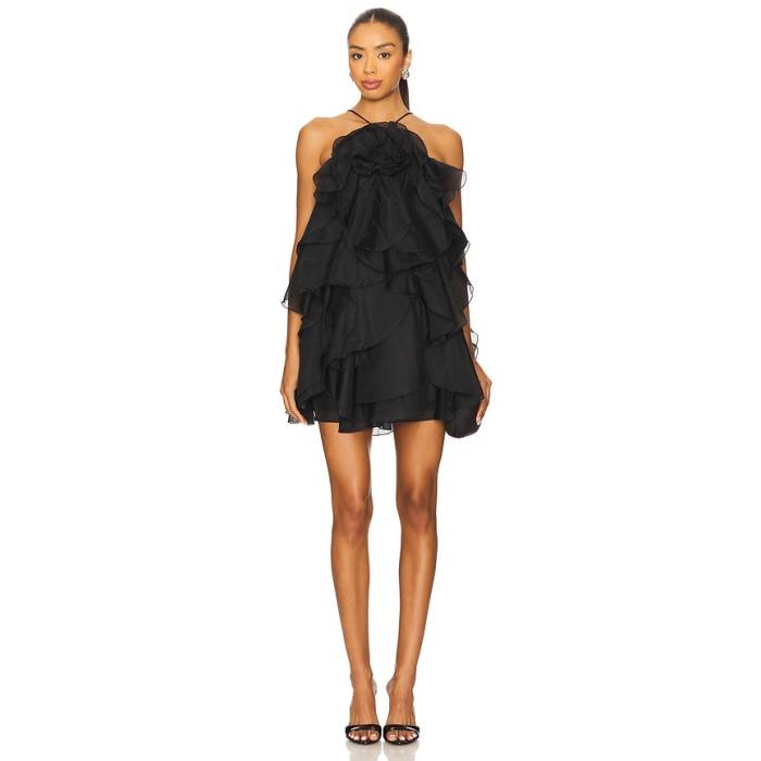 Aje 【 Pandorea Layered Mini Dress Women Black 】 お召しもの レディース 黒いこと 黒いこと