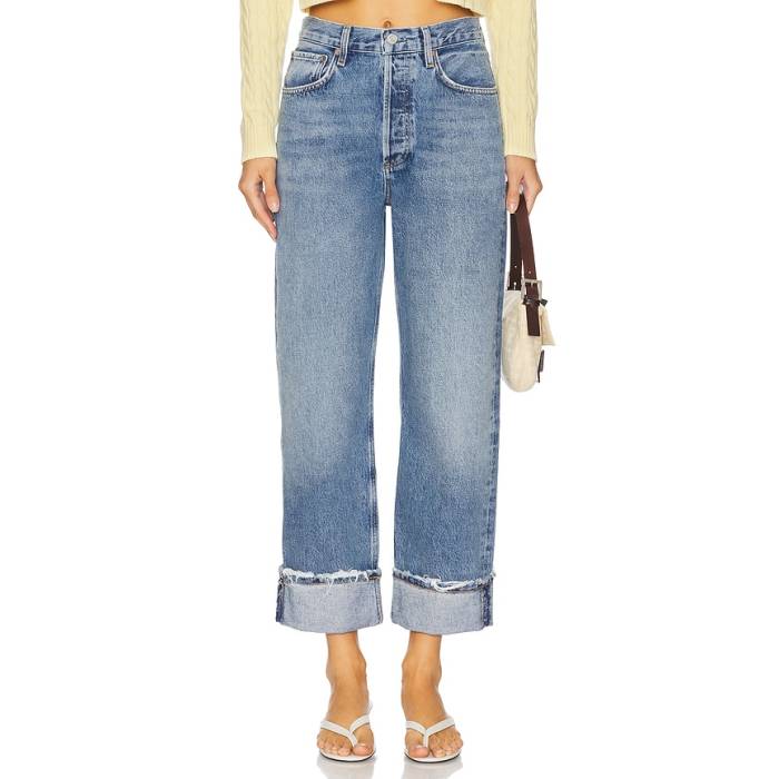Agolde 【 Fran Low Slung Straight Jeans Women Reign 】 デニム レディース