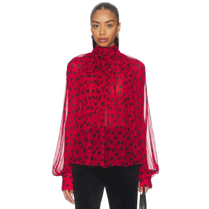 Ronny Kobo 【 Zenia Top Women Black Red 】 レディース 黒いこと 黒いこと Red 赤・赤いこと