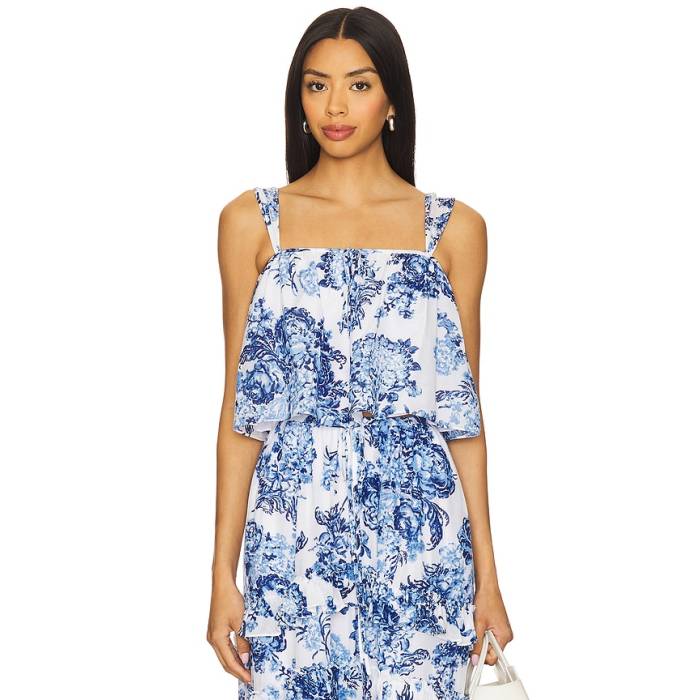 Cinq A Sept 【 Costal Bouquet Kandra Top Women Endless Sky Multi 】 レディース 天の原