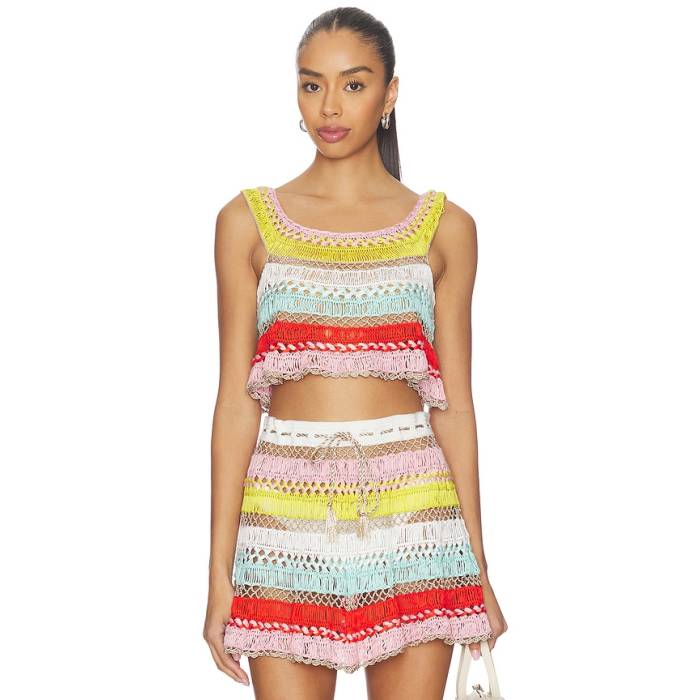 My Beachy Side 【 Cleo Hand-Crocheted Top Women Multi 】 レディース
