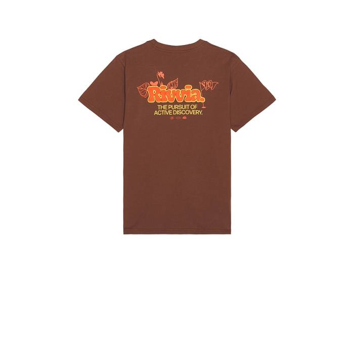 Rivvia Projects 【 Floral Pursuit T-Shirt Men Brown 】 ティーシャツ メンズ 赤銅色 赤銅色