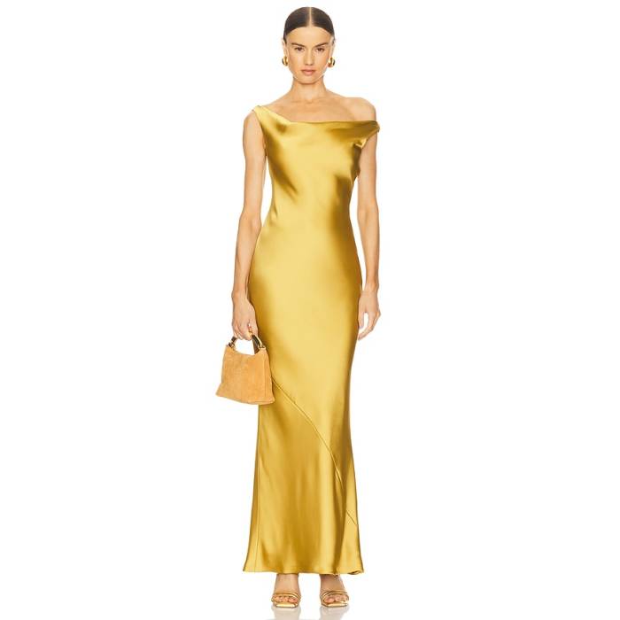 Norma Kamali 【 Maria Drop Shoulder Gown Women Asparagus 】 レディース