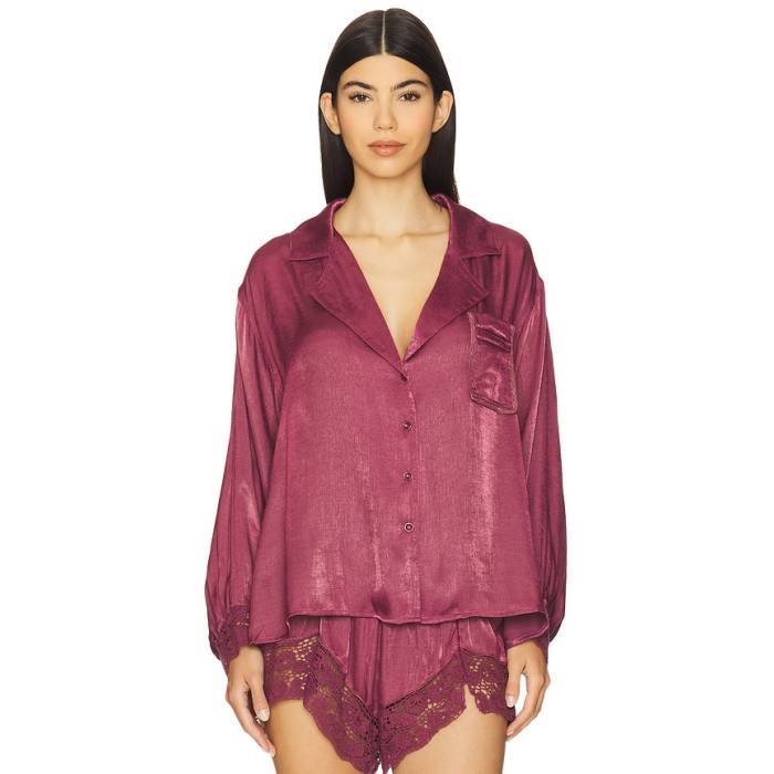 フリーピープル Free People 【 X Intimately Fp Midnight Muse Sleep Shirt In Renaissance Rose Women Renaissance Rose 】 Rose サクラ色 レディース Rose サクラ色