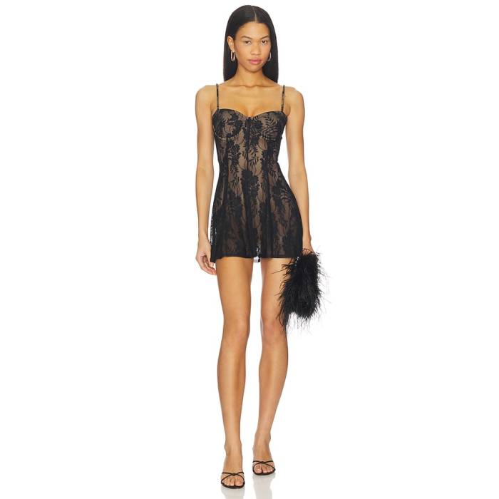 Norma Kamali 【 Underwire Pickleball Dress Women Black \u0026Amp; Nude 】 お召しもの レディース 黒いこと 黒いこと レディースファッション-ドレス