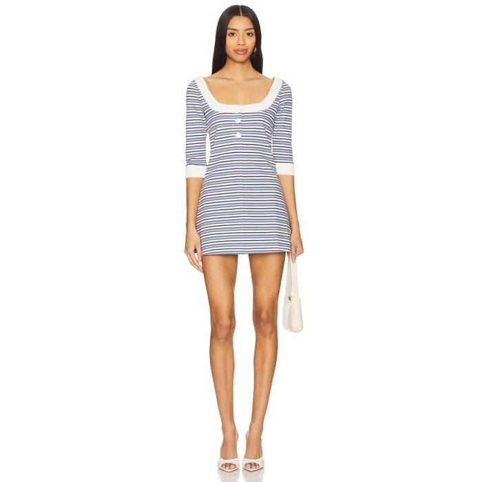 Fait Par Foutch 【 Mia Dress Women Mykonos Stripe 】 お召しもの レディース Stripe 縞模様 ドレス-レディースファッション
