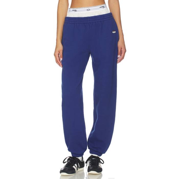 Hommegirls 【 X Fruit Of The Loom Boxer Sweatpants Women Navy With White Boxer 】 ロングタイツ レディース 紺色 米国海軍 白いこと 白いこと